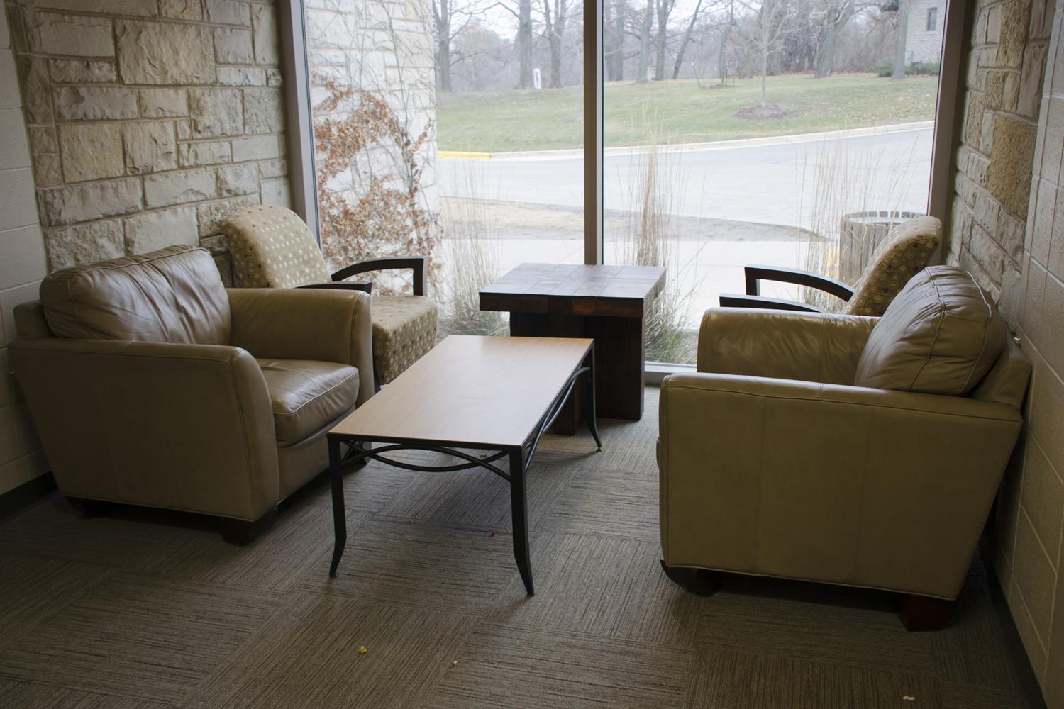 Madrigrano Hall offers a lounge for students on every floor.